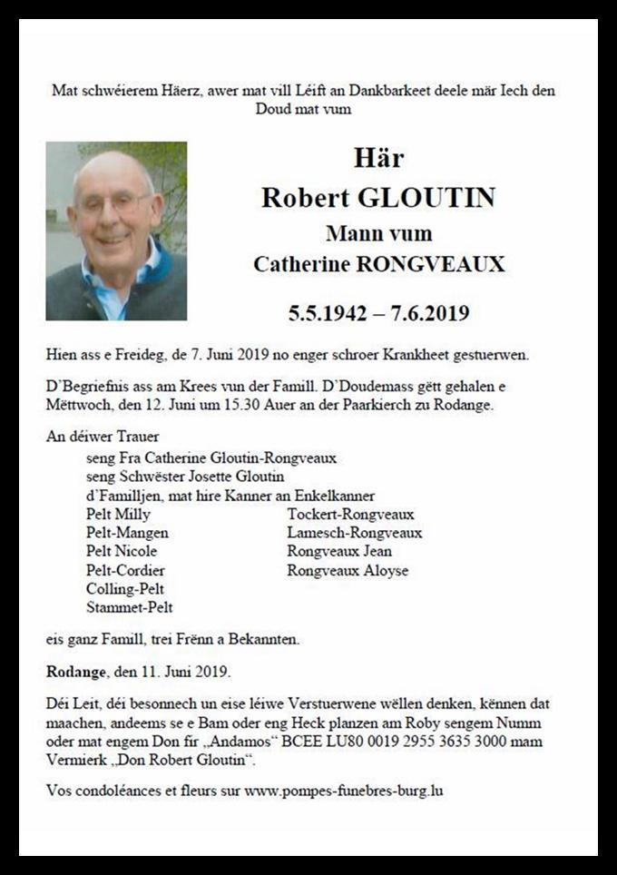 Monsieur  Robert GLOUTIN 