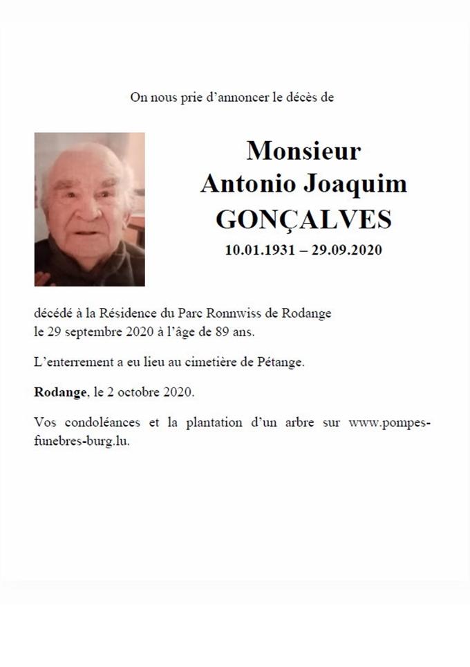 Monsieur Antonio Joaquim 