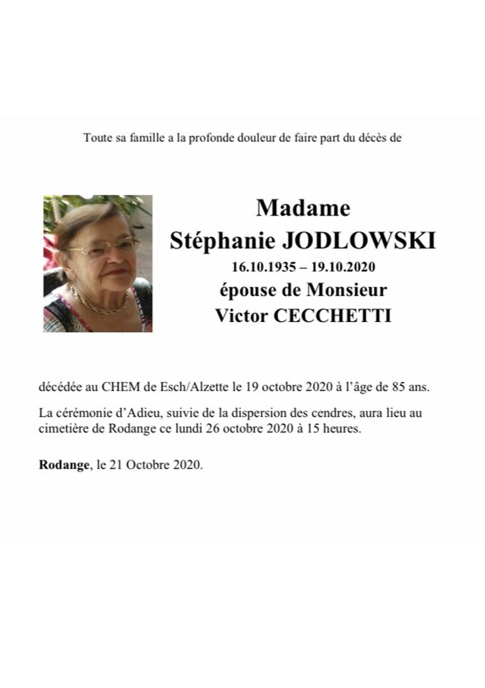 Madame Stéphanie JODLOWSKI 