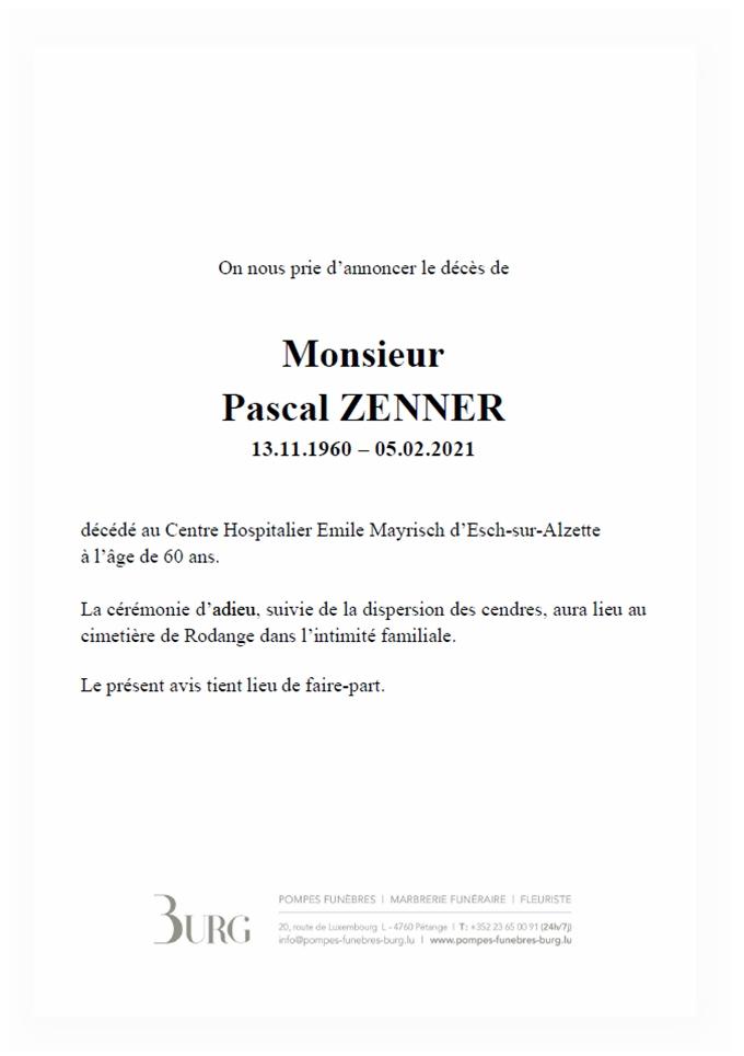 Monsieur Pascal ZENNER 