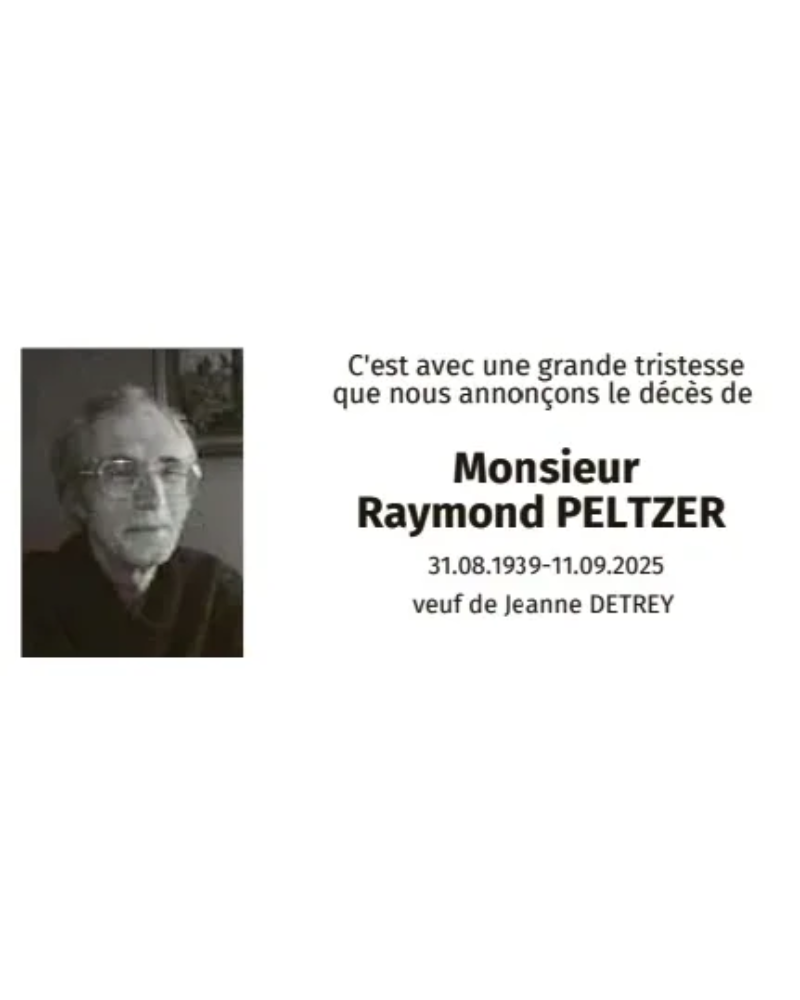 Traueranzeige für Raymond Peltzer