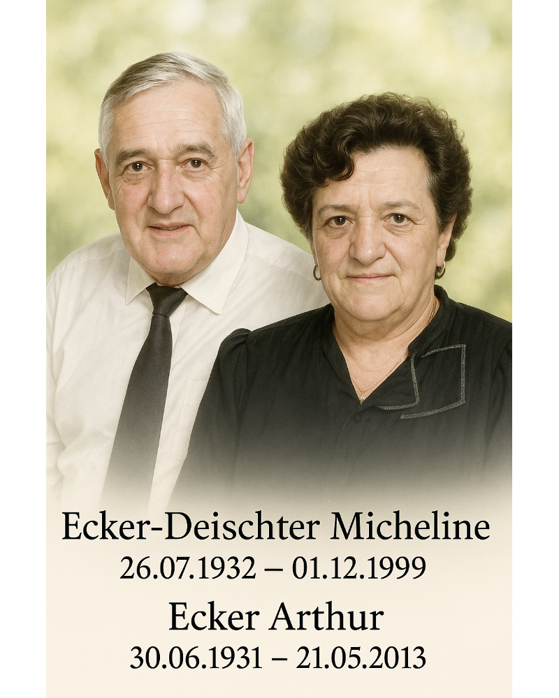 Traueranzeige für Ecker Arthur Deischter Micheline