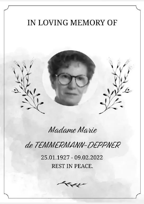 Traueranzeige für Marie FRANTZEN-GRIMBERGER