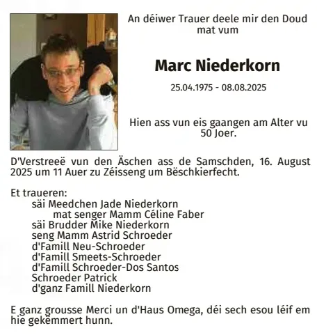 Traueranzeige für Marc Niederkorn