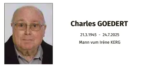 Traueranzeige für Charles Goedert