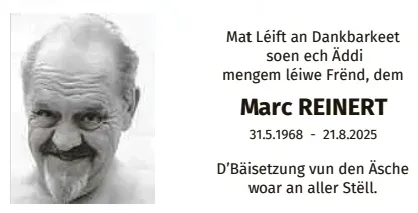 Traueranzeige für Marc Reinert