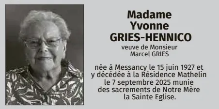 Traueranzeige für Yvonne Gries-Hennico