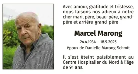 Traueranzeige für Marcel Marong