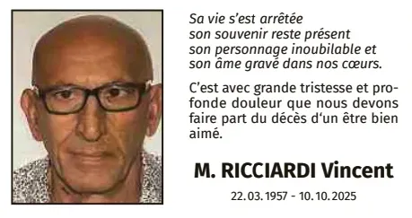 Traueranzeige für Vincent Ricciardi