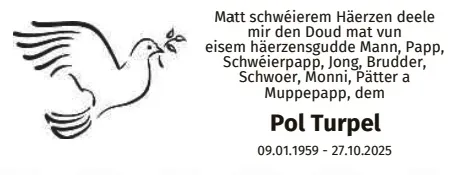 Traueranzeige für Pol Turpel