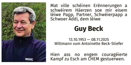 Traueranzeige für Guy Beck