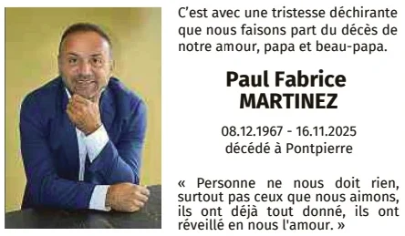 Traueranzeige für Paul Fabrice Martinez