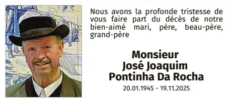 Traueranzeige für José Joaquim Pontinha Da Rocha
