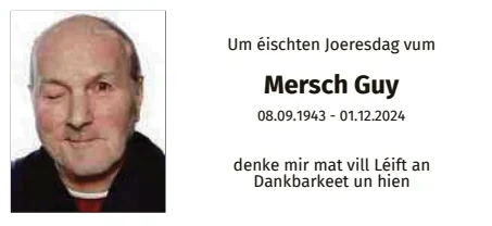 Traueranzeige für Guy Mersch
