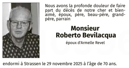 Traueranzeige für Roberto Bevilacqua