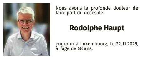 Traueranzeige für Rodolphe Haupt