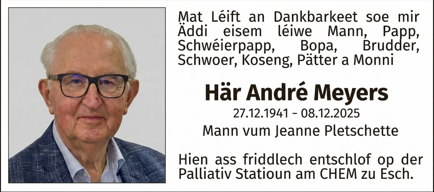 Traueranzeige für André Meyers