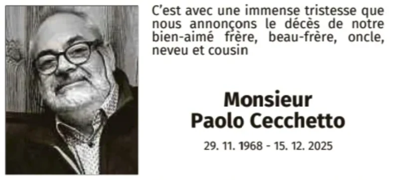 Traueranzeige für Paolo Cecchetto