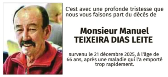 Traueranzeige für Manuel Teixeira Dias Leite