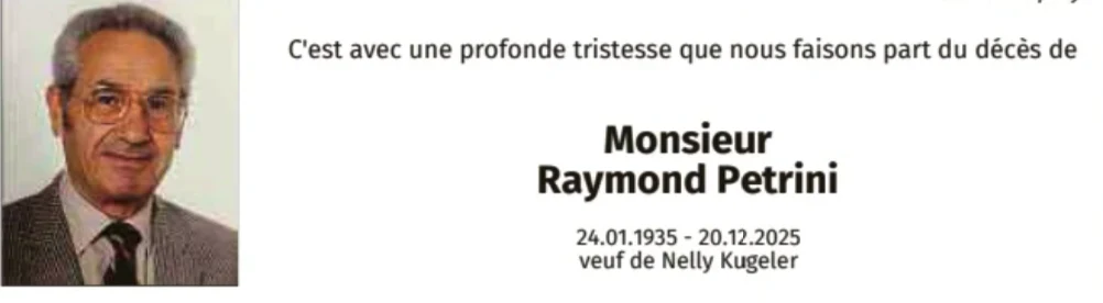 Traueranzeige für Raymond Petrini