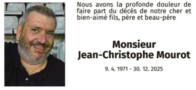 Traueranzeige für Jean-Christophe Mourot