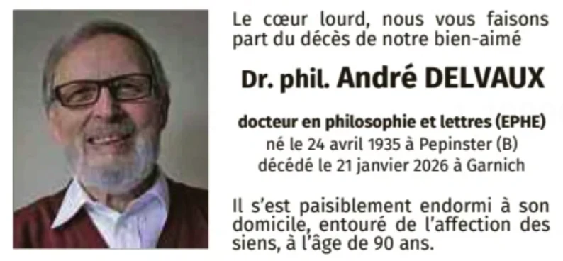 Traueranzeige für Dr.phil. André Delvaux