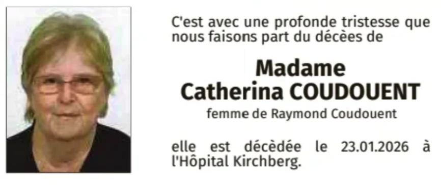 Traueranzeige für Catherina Coudouent