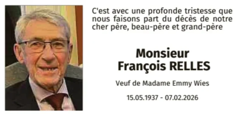 Traueranzeige für François Relles