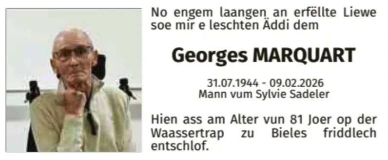 Traueranzeige für Georges Marquart
