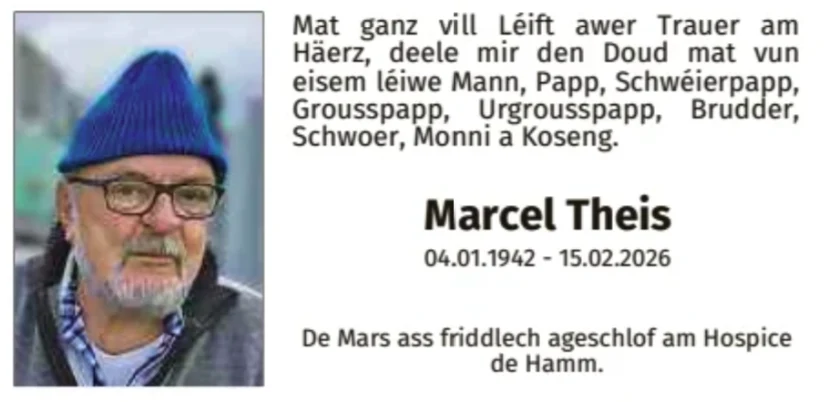 Traueranzeige für Marcel Theis