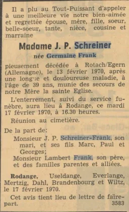 Archivbild zu Germaine Schreiner-Frank