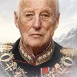 Portrait von Sa Majesté Le Roi Harald V. De Norvège