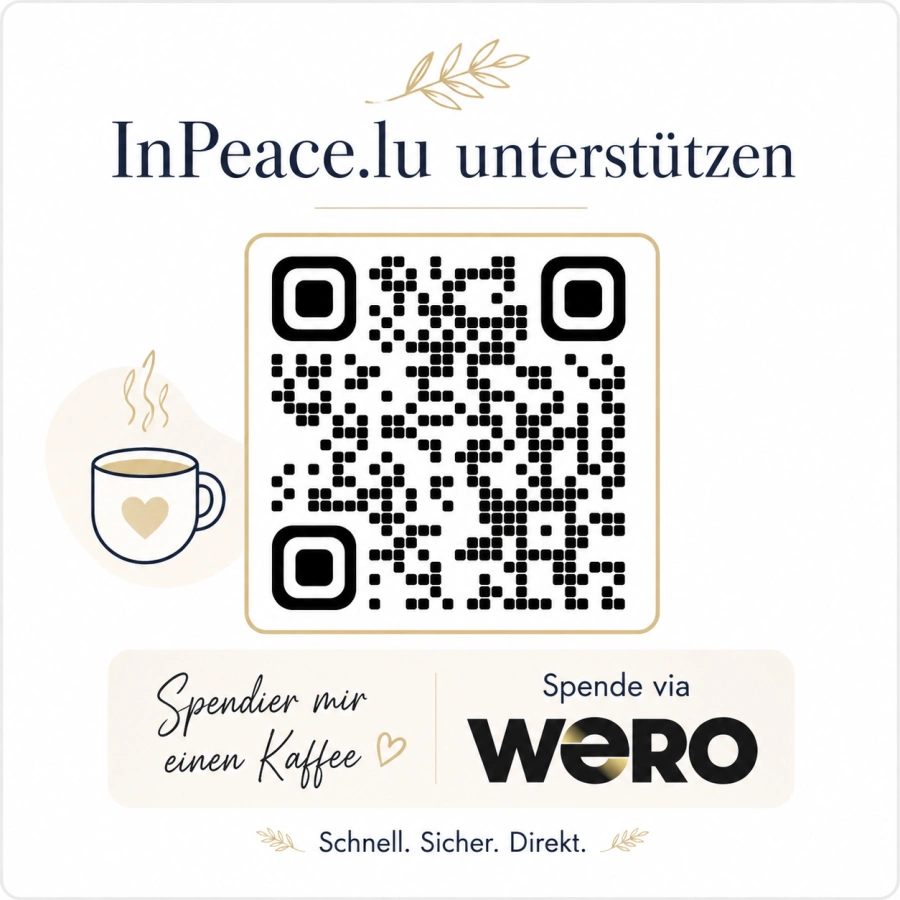 QR-Code zum Unterstützen von InPeace.lu