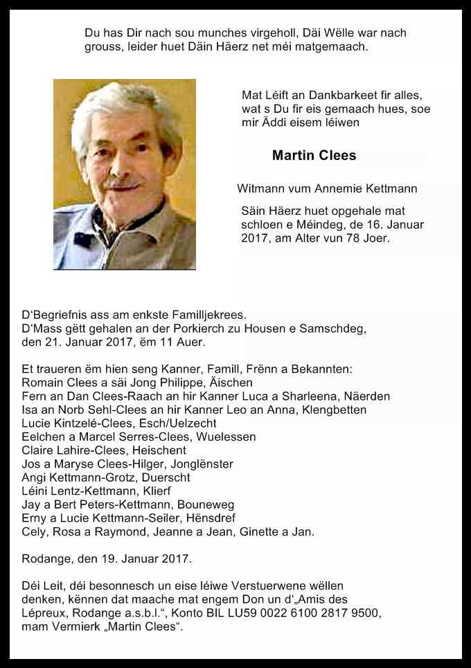 Martin Clees Witmann vum Annemie Kettmann