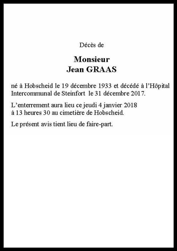 Monsieur Jean GRAAS 