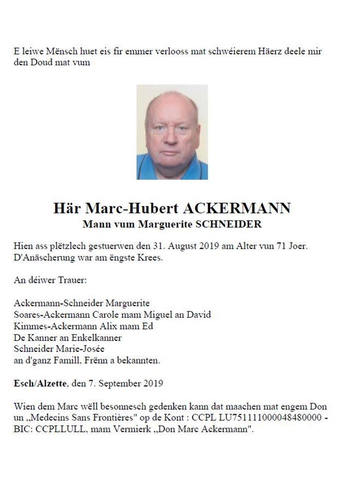 Här Marc-Hubert ACKERMANN 